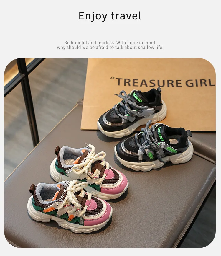 Scarpe sportive per bambini, da ginnastica, per bambini, per bambini e bambine, casual, in rete, alla moda, per la scuola, da corsa, nuove, taglie morbide_voghion.com