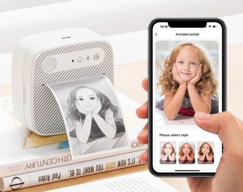 Leilai Mini Feilspørsmålsskriver Student Hjem Liten Bærbar HD Aili Bear Barnas Gugu Bluetooth_voghion.com