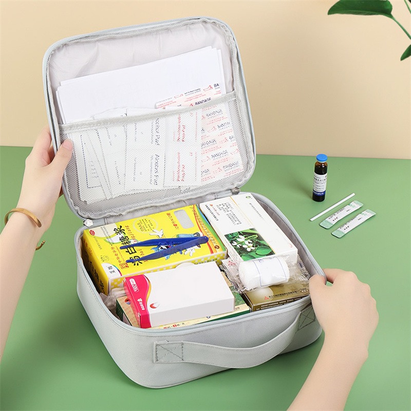 Bärbar första hjälpen-kit för resor utomhuscamping användbar mini-medicinförvaringsväska camping nödöverlevnadsväska pillerfodral_voghion.com