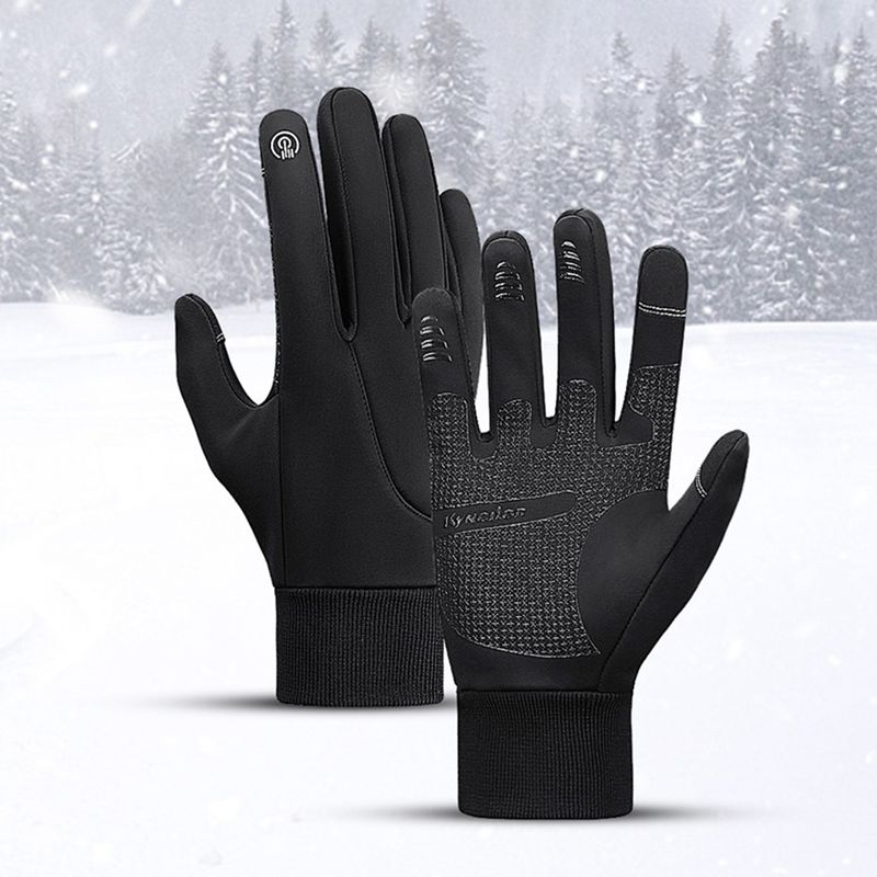 Drivedirect 1 paire de gants de cyclisme thermiques, chauds et confortables, absorbant les chocs et compatibles avec les écrans tactiles, pour le sport_voghion.com