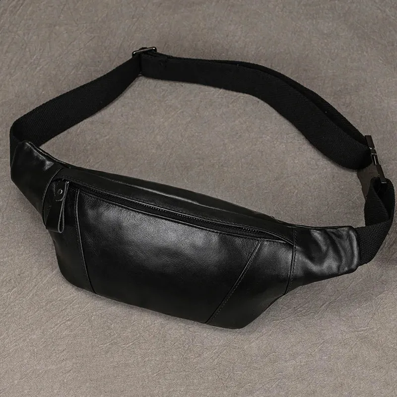 Herren Brusttaschen Crossbody Schulter Mann Männliche Leder Taille Pack SG Tasche Für Outdoor-Sport Gürteltasche Klein 240924_voghion.com