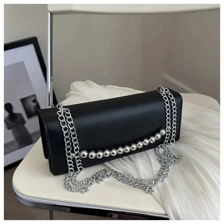 Borsa a tracolla con patta e tracolla in pelle PU solida da donna, modello 2024, versatile, da donna, sotto le ascelle_voghion.com
