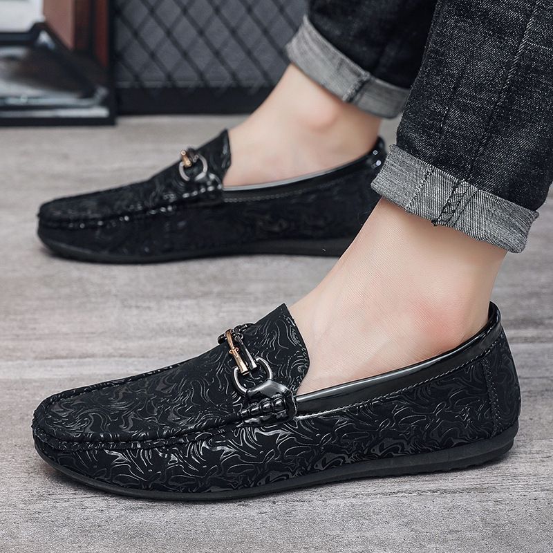 Letní novinka Bean Lehký měkký povrch Ploché dno Všestranné trendy módní pánské boty s potiskem_voghion.com