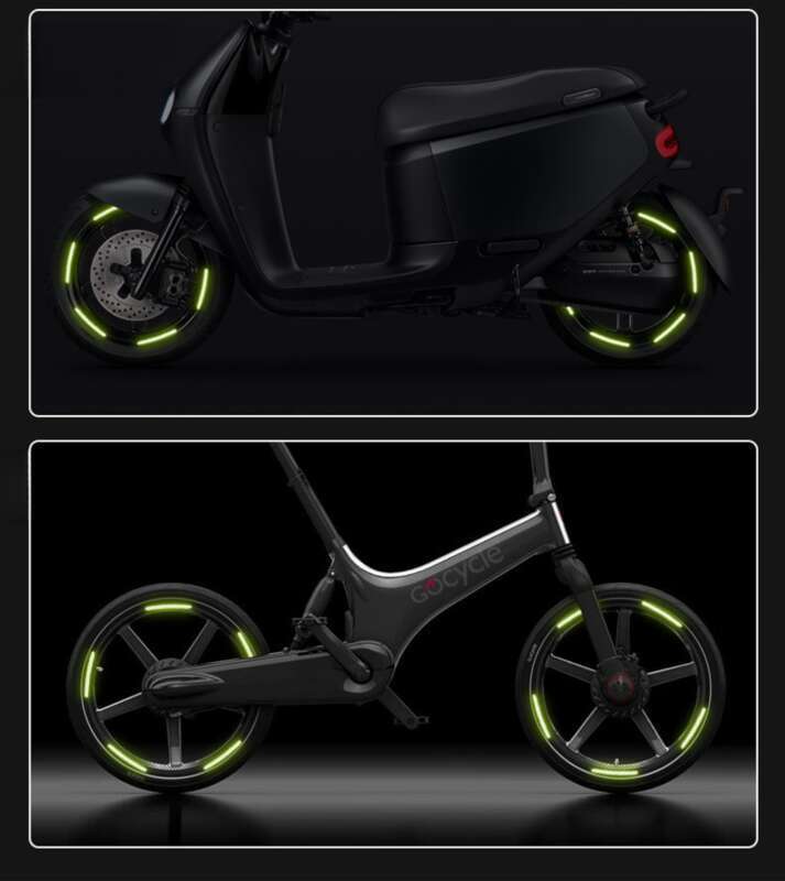 Fluorescentni kotači automobila, reflektirajuće glavčine kotača upozorenja, električni bicikli, motocikli i naljepnice za noćna svjetla na biciklima_voghion.com