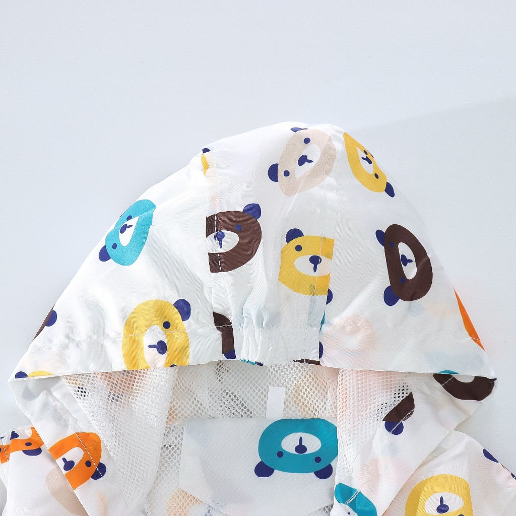 Baby Boy Jacket Teddy Bear Printed Hooded Jacket Cute Children Coat_voghion.com
