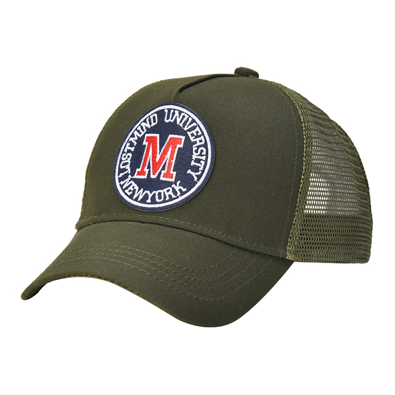 Sommer Herren Klassischer Briefaufkleber Bestickte Perspektive Sonnenschutz Reisenetz Mode Entenzunge Hut_voghion.com