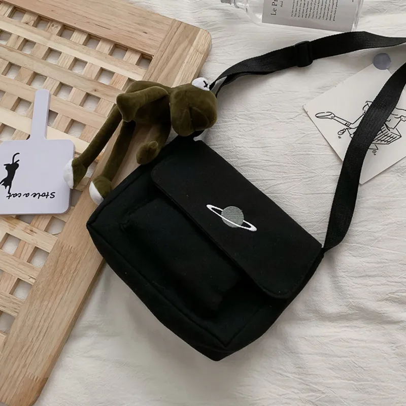 Sac messager en toile pour étudiantes, petit format carré, tendance, polyvalent, à bandoulière, pour jeunes filles_voghion.com