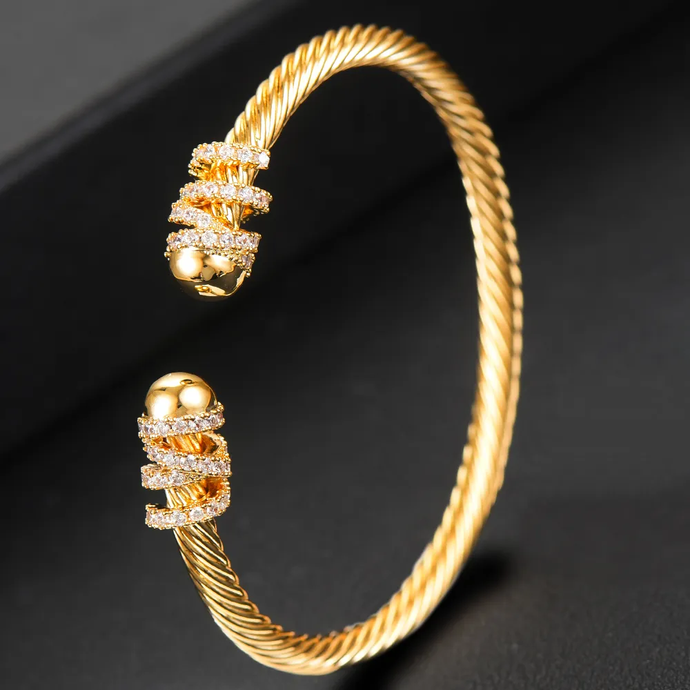 DAVID Designer Jewelry Mans DY Bangle GODKI Trendy Empilhável Cuff Para Mulheres Pulseira Completa Cubic Zircon Cristal_voghion.com