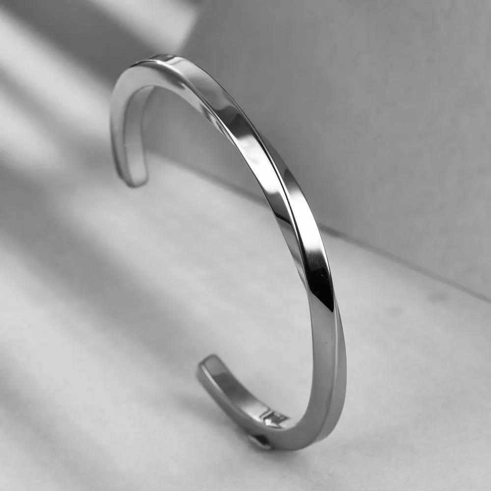 4 Farben Neue echte vergoldete Twist Titan Edelstahl Damen Manschette Armreif Armband Armreifen Schmuck Geschenke für_voghion.com