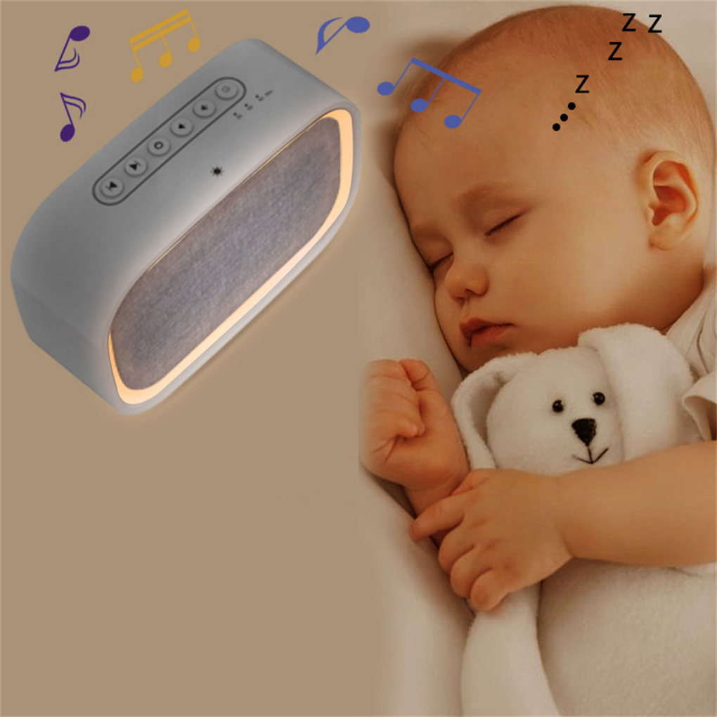Weißes Rauschen Sound Machine für Erwachsene Wohnzimmer Dimmbares Nachtlicht Stereo-Sound Musik-Player Timer Lautsprecher Haushaltswaren_voghion.com