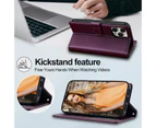 Für 16 Plus Luxus Abnehmbare Leder Brieftasche Flip Case + Gurt - Lila_voghion.com