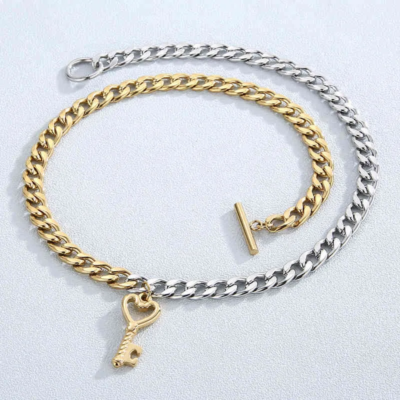 Set di gioielli in acciaio inossidabile Kalen, 6 stili, con ciondolo a forma di cuore, a forma di farfalla, con chiave e scritta "Amo la mamma", collana e bracciale._voghion.com
