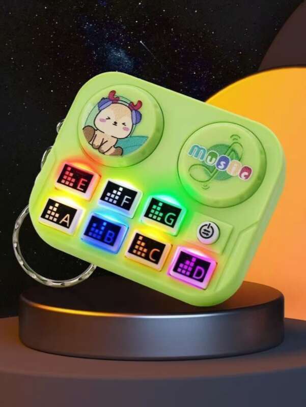 [Exclusivo para estudiantes] Llavero con reproductor portátil, reproductor de discos electrónicos de música y consola de juegos de rompecabezas._voghion.com