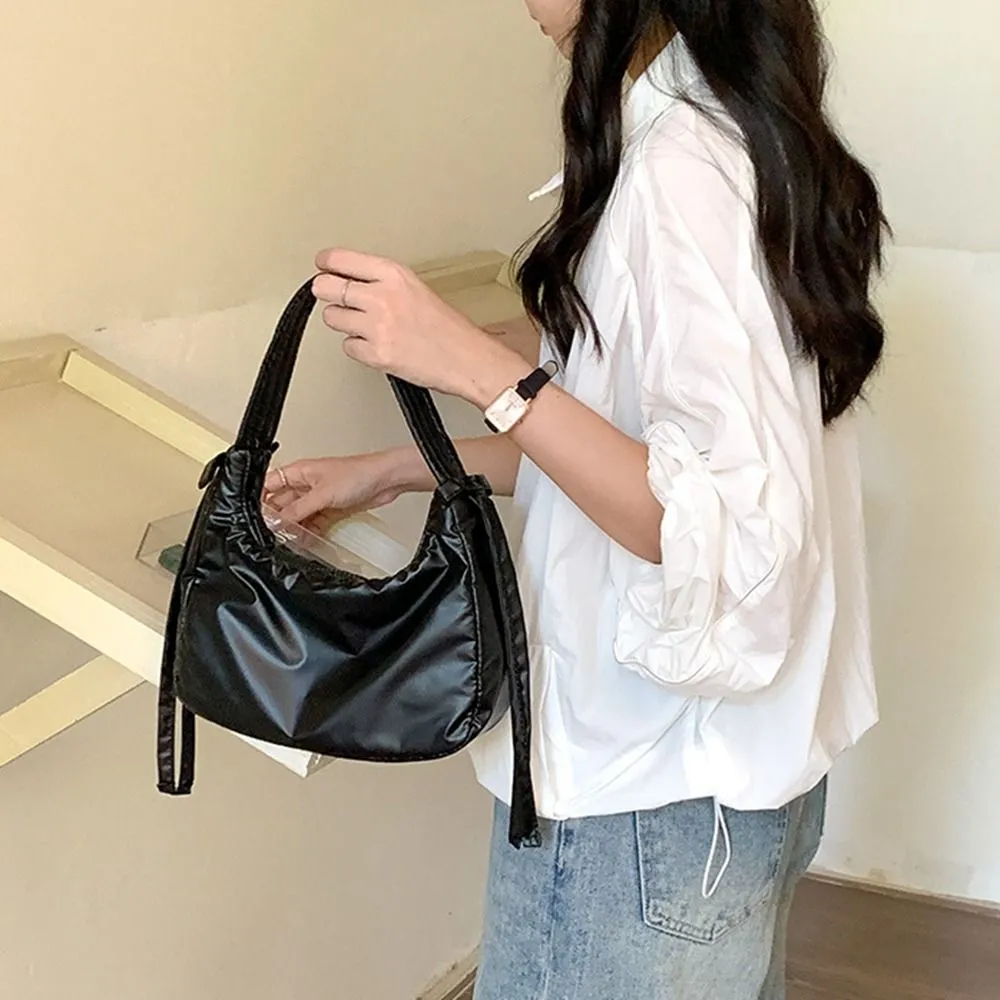 Borsa a tracolla in tessuto Oxford con fiocco in nylon, versatile, stile coreano, da portare sotto le ascelle, semplice, coordinata, per ragazze_voghion.com
