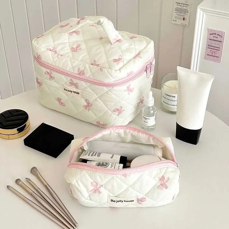 Große Kapazität Make-up Bogen Druck Kosmetik Verschiedene tragbare Organizer Tasche Reise WC braucht Y241023_voghion.com