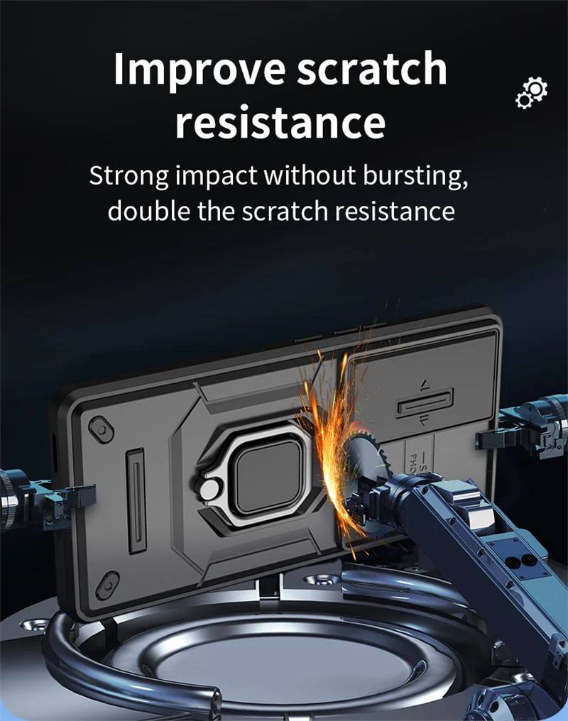 Pour Vivo V30 Pro S18 Armor Phone Case avec Slide Camera Lens Protection Ring Magnetic Holder Bracket Shell Back Cover_voghion.com