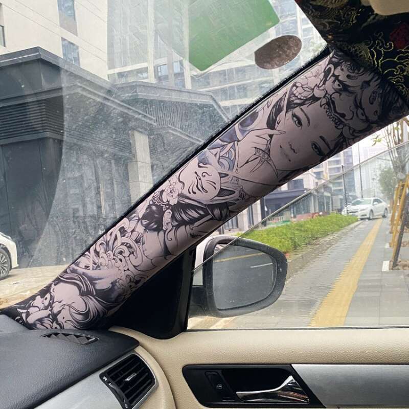 AB Pillar Autoadeziv Spate Adeziv Tatuaj Floral Braț Personalizat Pictat Manual Frumusețe Schimbare de Culoare și Interior_voghion.com