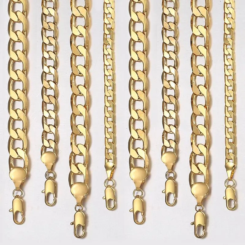Cadenas de moda, regalo, cadena de oro, collares para hombres, mujeres, joyería, collar para hombres, cadena de eslabones cubanos rellena_voghion.com