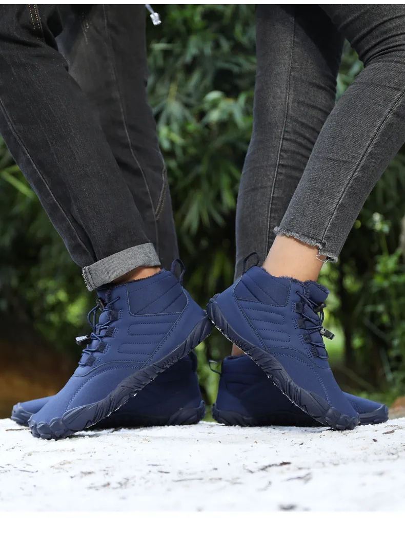 Outdoor-Schneestiefel für Herren im Winter, rutschfest, wasserdicht, Veet und warme Baumwollschuhe für Damen, Barfuß mit dicker Sohle_voghion.com