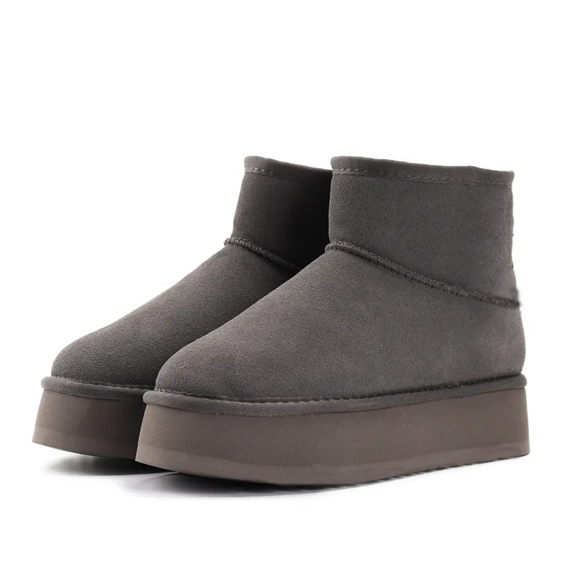 Ultra Mini Boot Designer Womans Platform Snow Boots Australia Fur Warm Shoes Real Leather Chesut Ankle Fluffy Booties_voghion.com