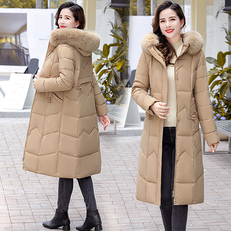 Women's Clothing Women's Long Puffer Coat - Oversized Winter Jacket With Faux Fur Hood Fashion Trends Hot-selling