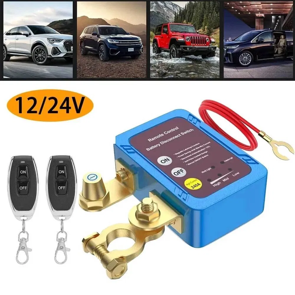 Wireless Remote Car Switch 12V 240A Battery Disconnect Control_voghion.com