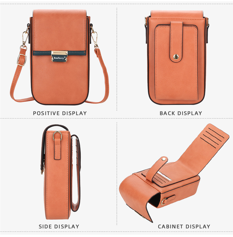 Baellerry new mobile phone bag women's version multi-color large capacity shoulder crossbody women's bag fashion ladies wallet_voghion.com