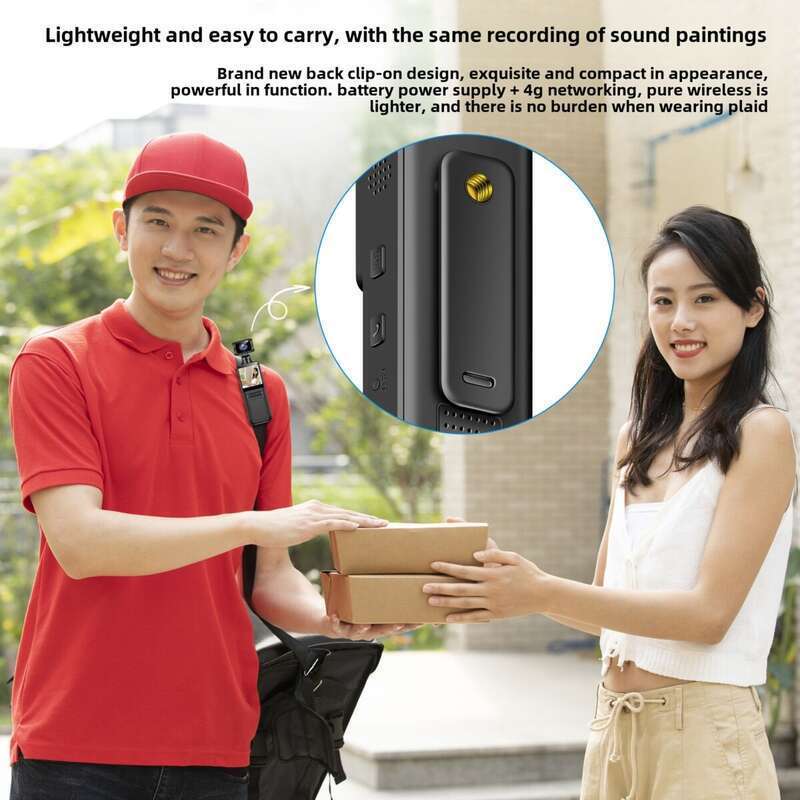 M13 One Click Call Monitoring Back Clip Sports Camera Handheld Video 4G Recorder Dongguan_voghion.com