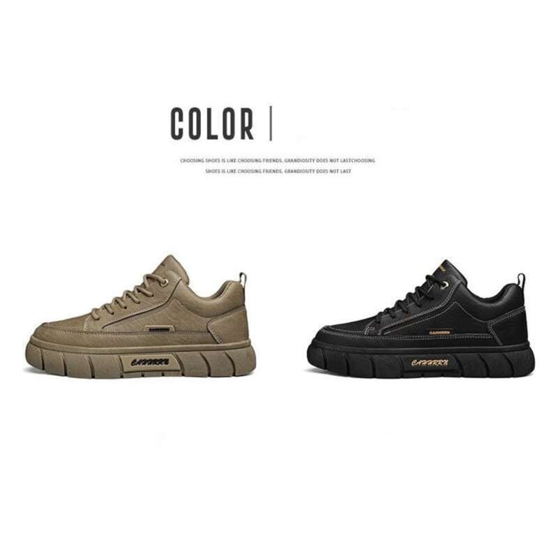 Herren Herbst Wasserdicht Anti Lip Chef Veratile Arbeit Arbeitsschutzbrett Herren Port und Freizeit Schwarzes Leder_voghion.com