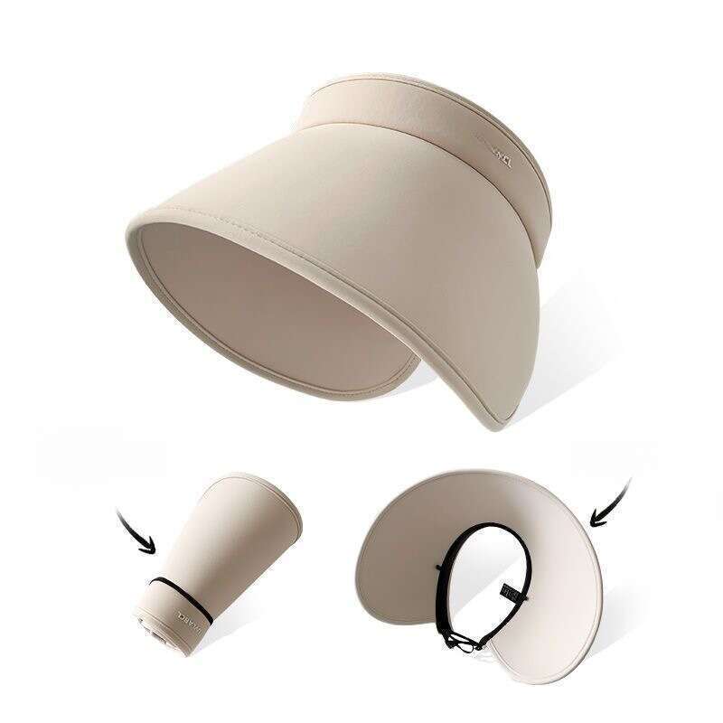 Kerek szélű nagy karimájú fényvédő üreges női nyári szabadtéri napvédő összecsukható napvédő sapka_voghion.com