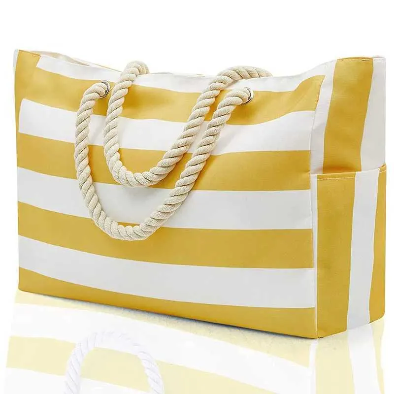 Waterdichte strandtas voor dames grote schoudertas met rits_voghion.com
