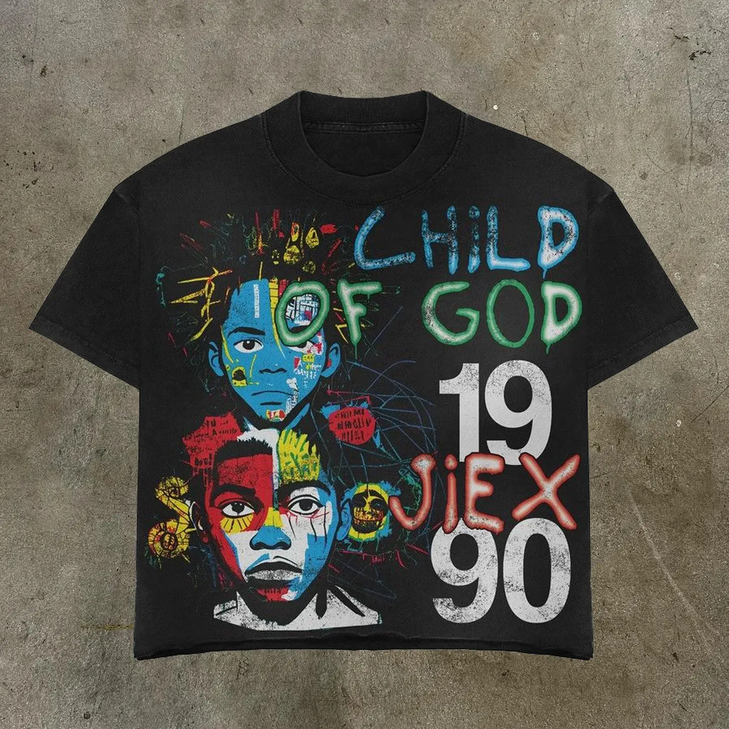 Herren T-Shirts Y2K Baumwollhemd Herren Damen Haruku Hip Hop Große Augen Mund Grafik Gedruckt Übergroß Retro Klassisch Kurz_voghion.com