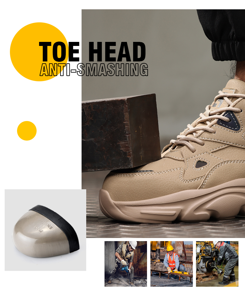 GUYISA Scarpe antinfortunistiche leggere, traspiranti e comode, con testa in acciaio antiurto_voghion.com