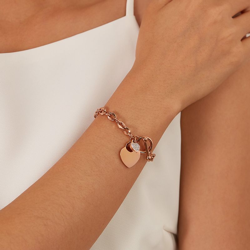 Moda ins love gioielli in acciaio inossidabile personalizzati fibbia OT bracciale in titanio di alta qualità per le donne_voghion.com