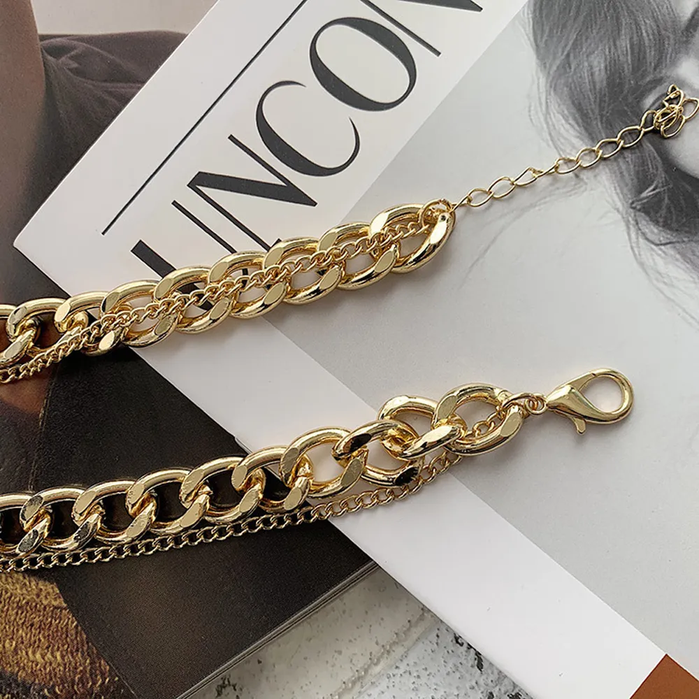 Chains FSUNION Fashion Vintage Multi-layer Coin Chain Choker Necklace For Women Portrait Chunky Necklaces 2024 Jewelry_voghion.com