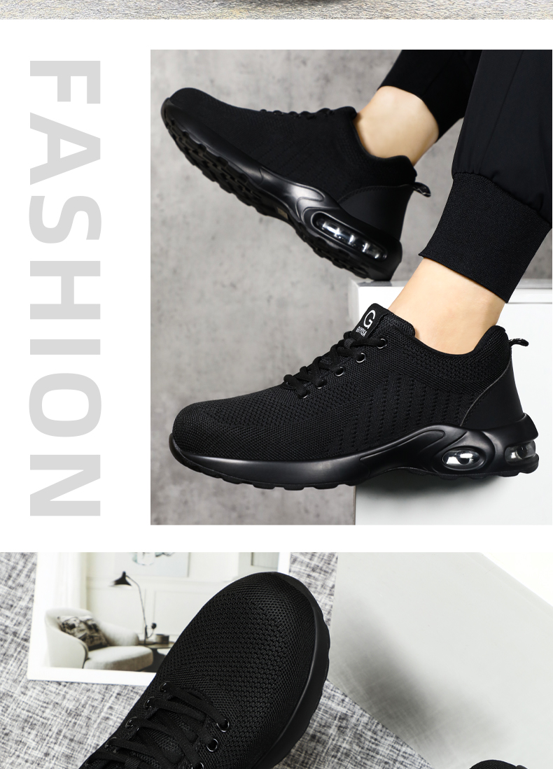 Chaussures de sécurité GUYISA à bout en acier, coupe basse, anti-écrasement, légères, respirantes et perforantes, CN35-50 9192_voghion.com