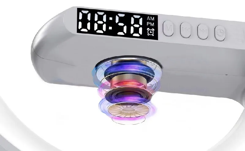 Mini Multifunction Wireless Charger Pad Stand Speaker TF RGB Night Light Fast Charging Station For IPhone Samsung Xiaomi_voghion.com