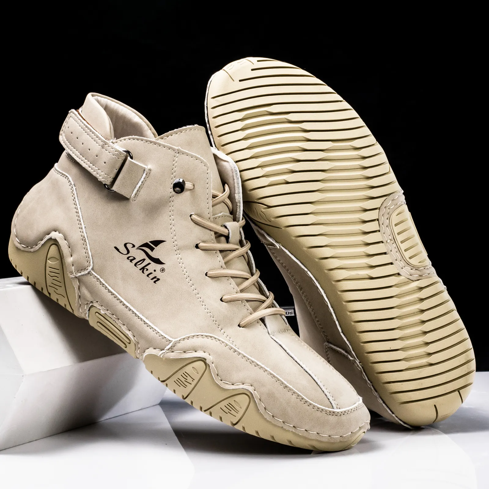 Nuovo 2024 Design fatto a mano Sneakers Uomo Outdoor Casual Pelle Uomo Scarpe Stivaletti Traspirante Vendita calda_voghion.com