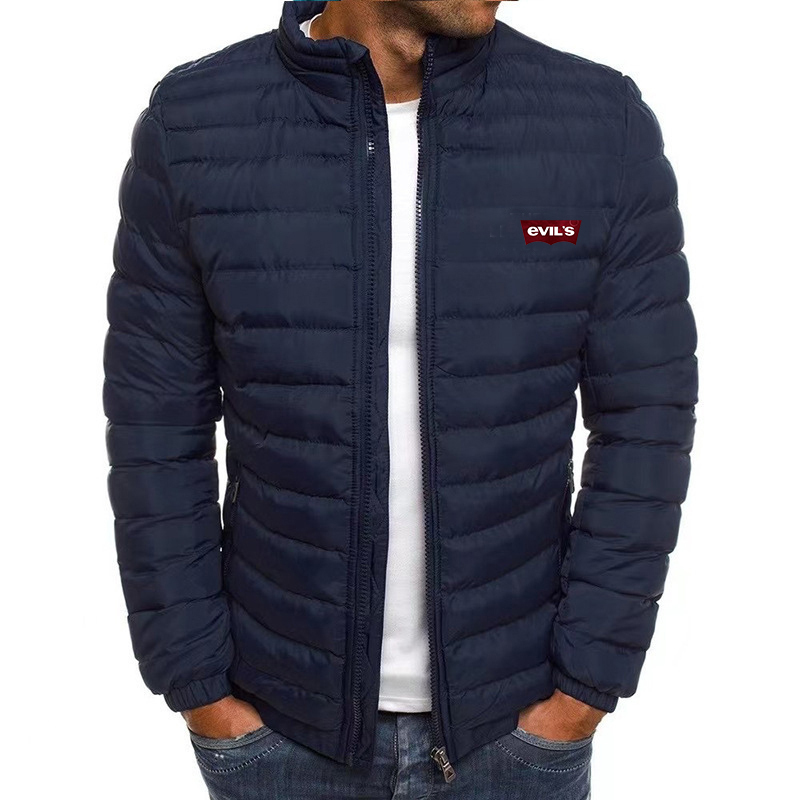 2024 Hiver Simple Atmosphère Hommes Coton Vêtements Décontracté Mode Tendance Lâche Coton Manteau Veste
