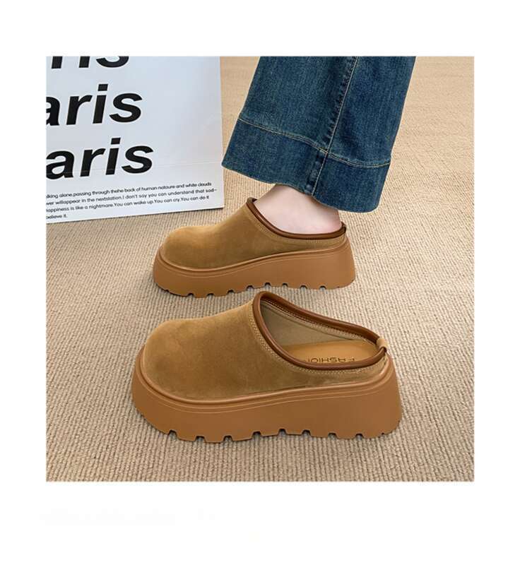 Damenschuhe Semi Drag Harken Sponge Cake Dicke Zehenkappe, Halbschuhe, Single Kicks_voghion.com