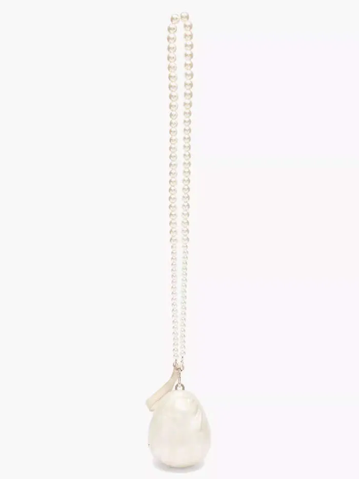 Damen Acryl Ei Niedliche Perlen Abend Clutch Mit Perlen Riemen Für Hochzeit Party Geldbörse Und Handtasche Designer_voghion.com
