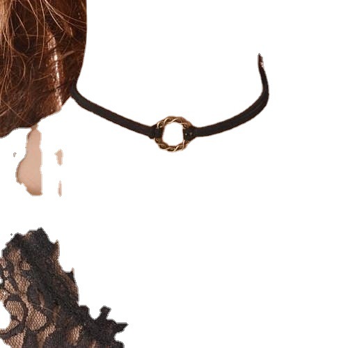 Collane Nuova Moda Ciondolo Rotondo Girocollo in Velluto Nero_voghion.com