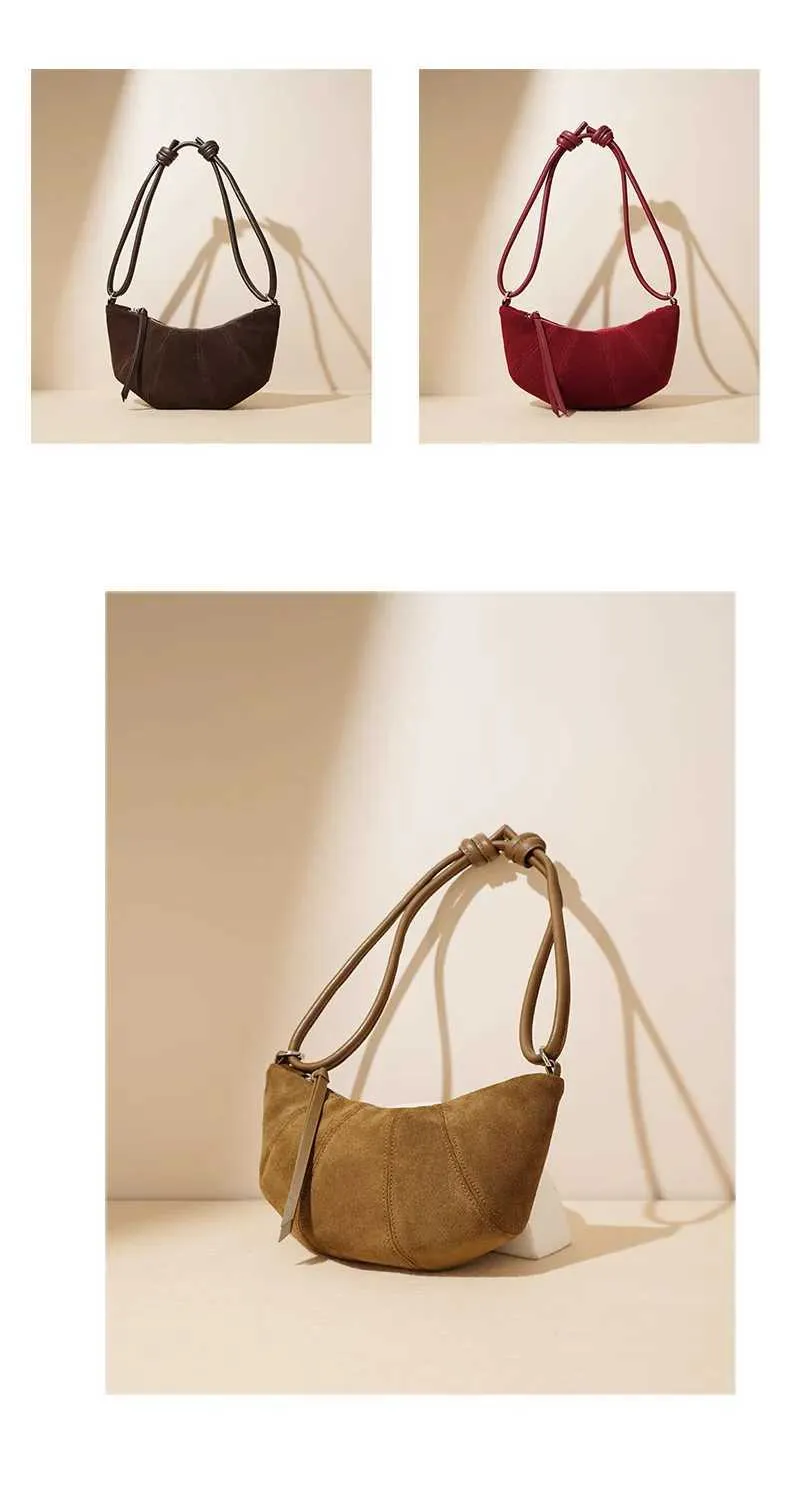 Borsa a spalla croissant da donna - elegante borsa crossbody_voghion.com