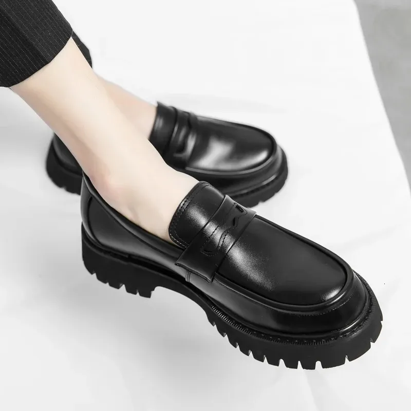 Platform Height Increase Casual Business Men British Brogue Patent Leather Shoe Man Oxford Dress Shoes Elevator Formal_ecoleips.com
