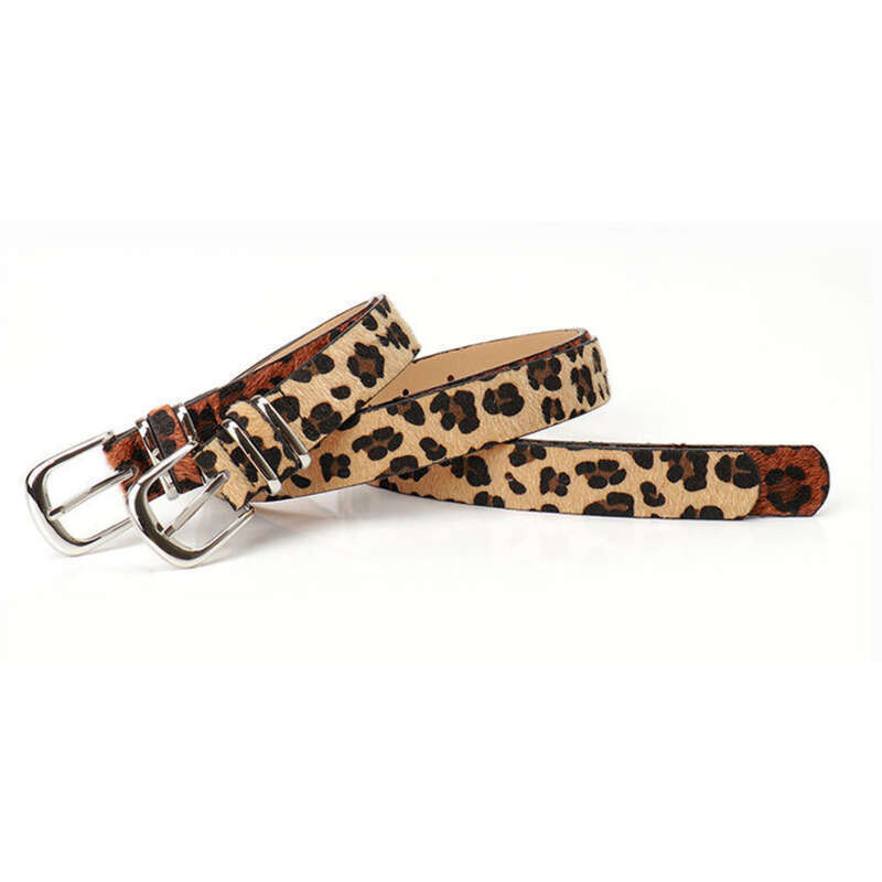 Moderne belte med leopardmønster og dobbel ring for kvinner_voghion.com