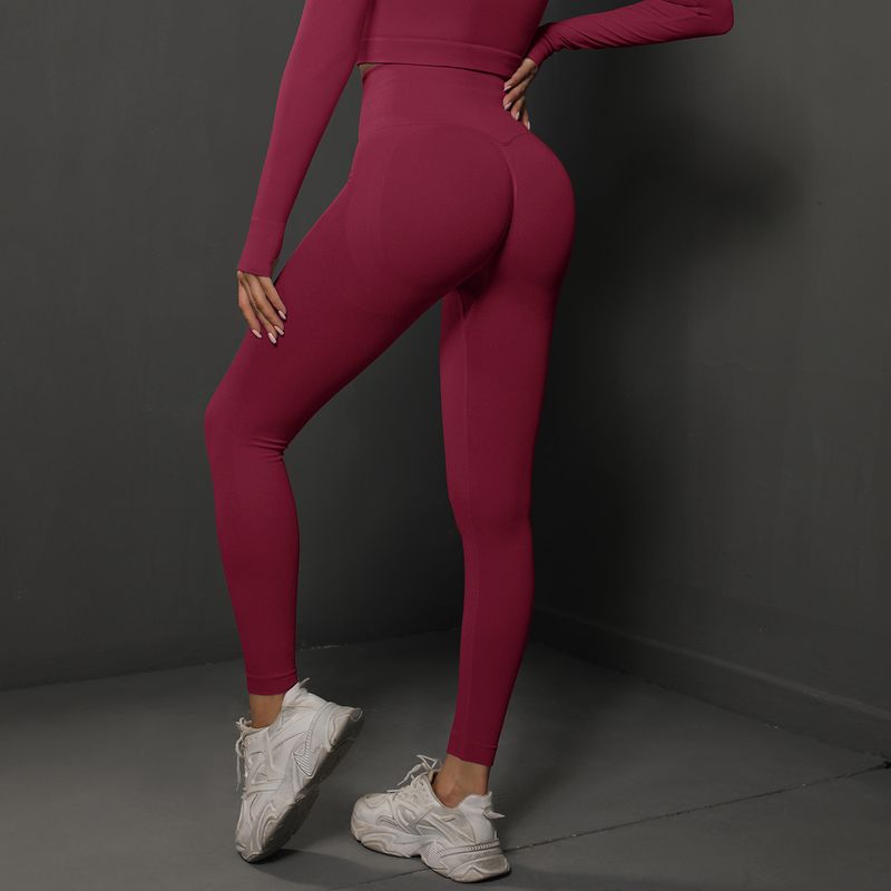 New High Waist Stretch Training With Peach Hips Yoga For Women's Outdoor Running And Fiess Pants_voghion.com
