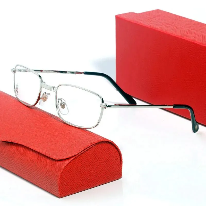 Rimless Sunglasses Women Designer Rectangle Uv400 Brown Gold_voghion.com