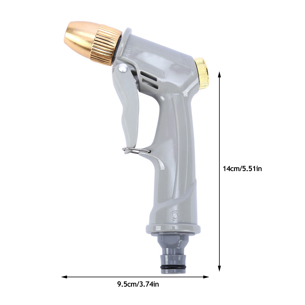 Aukšto slėgio vandens purkštuvas, metalinis žalvario antgalis, sodo žarna, vejos plovyklos purkštuvas, automobilių plovimo įrankis, vandens pistoletas_voghion.com
