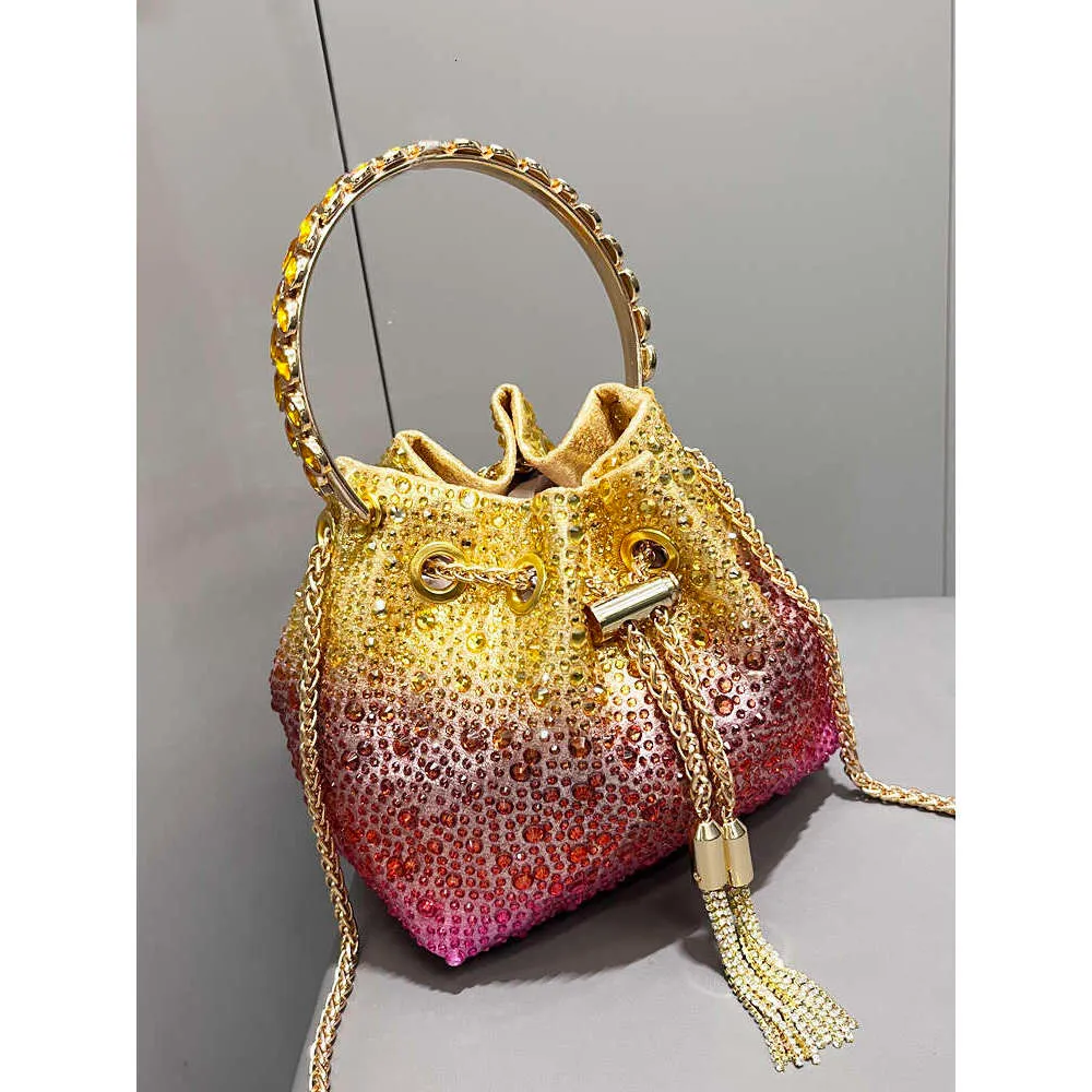 Maniglia Rhies Borse da sera e borsa a mano Designer Spalla Borsa a tracolla in cristallo lucido Borsa a secchiello_voghion.com