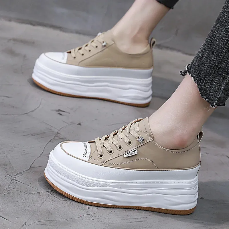 7cm rindsleder vulkanisierte plattform keilförmigen versteckte schnürsenkel schnürsenkel erhöhen lässige mode sport frauen_voghion.com